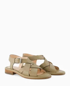 Sandalen^Agl Sandaal Zonder Hak Alison Multi Khaki