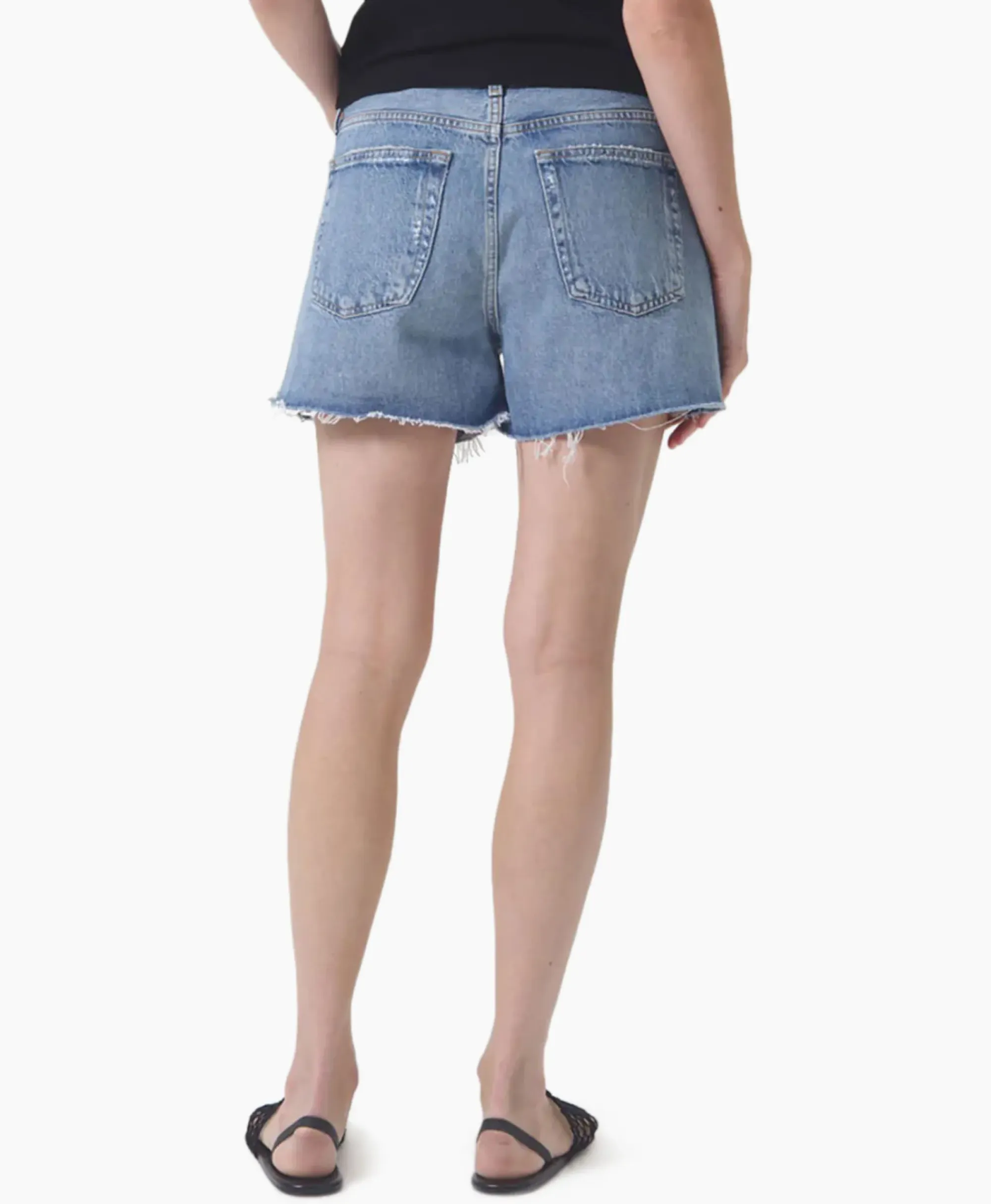 Broeken^Agolde Korte Broek Parker Long Blauw