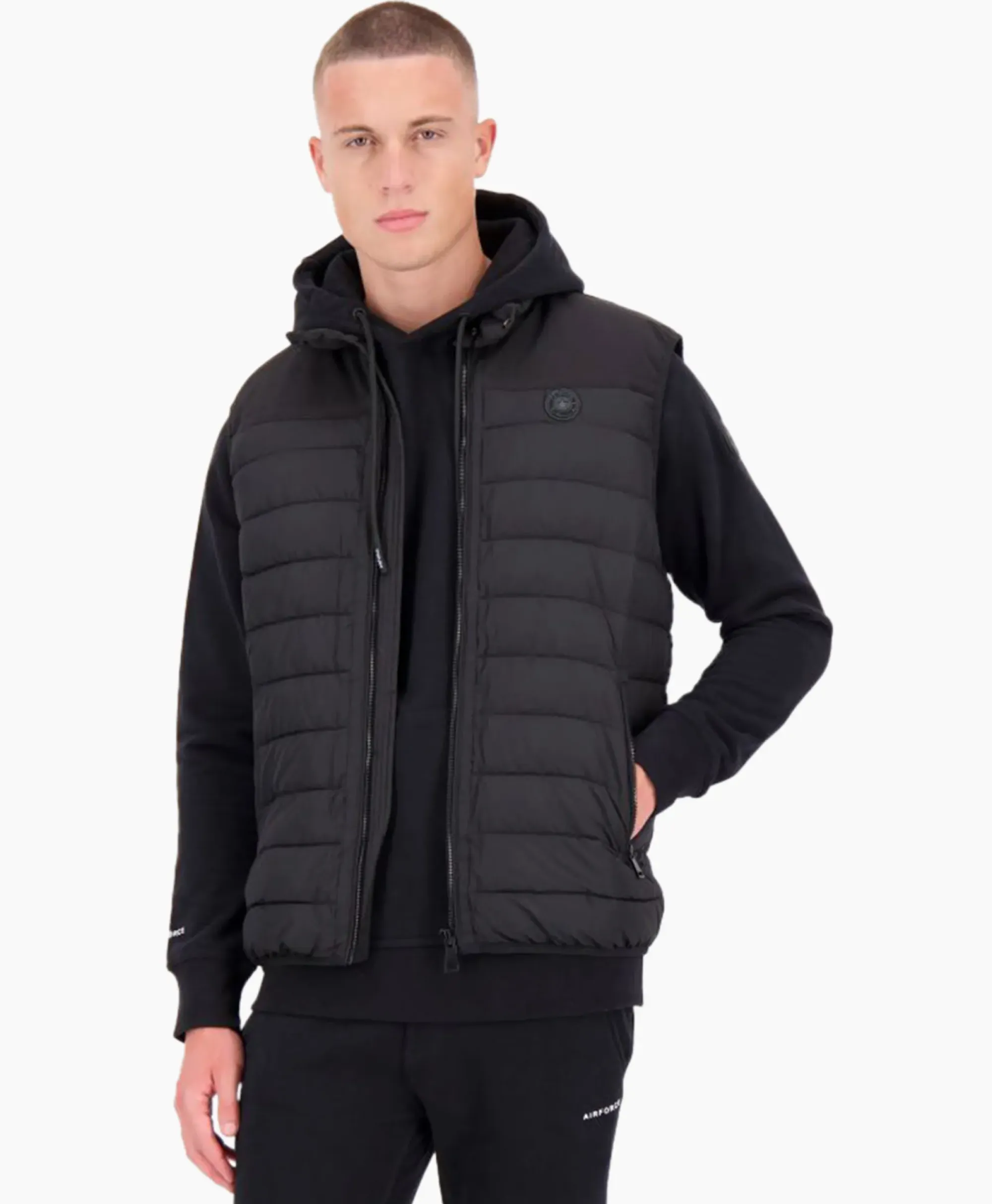 Jassen^Airforce Bodywarmer Padded Zwart