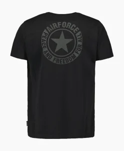 T-Shirts^Airforce T-Shirt Wording/Logo Zwart