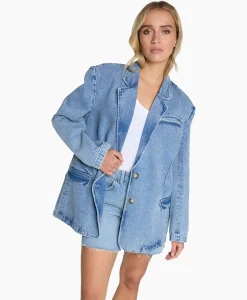 Blazers^Alix The Label Blazer Woven Denim Blauw