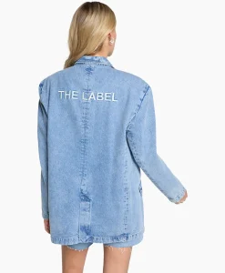 Blazers^Alix The Label Blazer Woven Denim Blauw