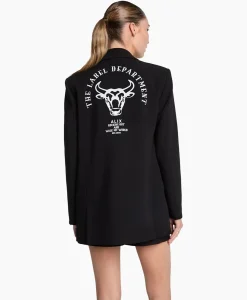 Blazers^Alix The Label Blazer Woven Flowy Stretch Zwart
