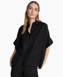 Blouses^Alix The Label Blouse Woven Linen Oversized Zwart