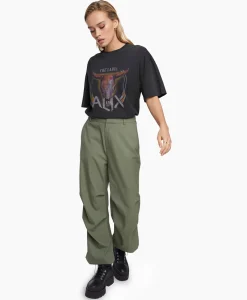 Broeken^Alix The Label Cargobroek Woven Baggy Pants Groen