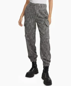 Broeken^Alix The Label Cargobroek Woven Boucle Cargo Zwart