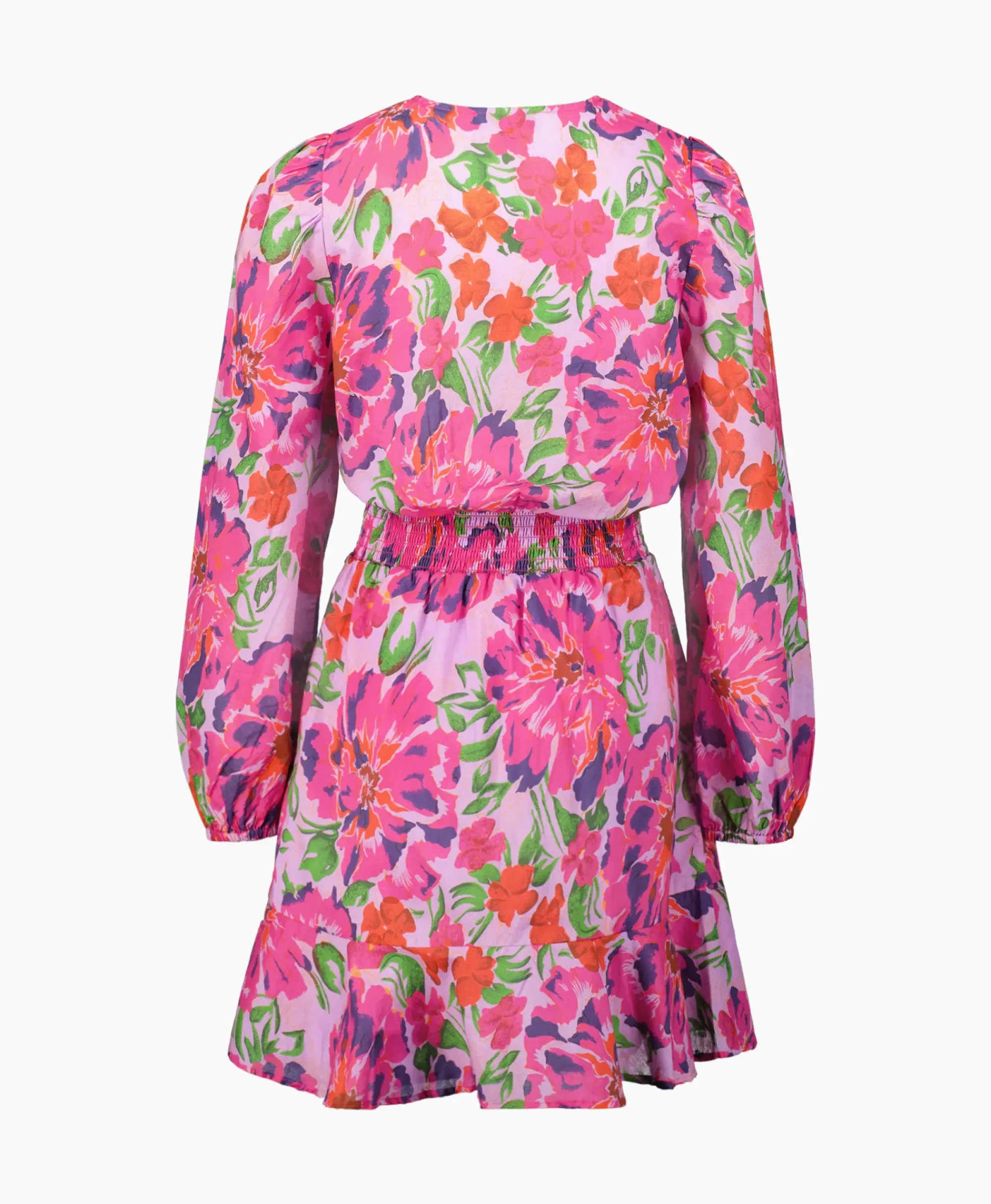 Bruiloftskleding^Alix The Label Jurk Ladies Woven Painted Flower Broderie Dress Print + 2 Kleurig