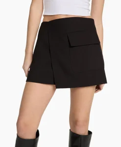Rokken^Alix The Label Minirok Woven Flowy Stretch Zwart