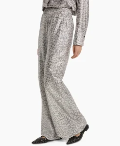 Broeken^Alix The Label Pantalon Knitted Leopard Zilver