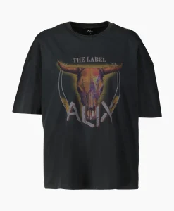 T-Shirts & Tops^Alix The Label T-Shirt Korte Mouw Knitted Bull Zwart