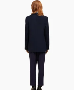Jassen^Ami Paris Jack Two Buttons Wool Viscose Twill Donker Blauw