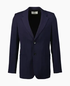 Jassen^Ami Paris Jack Two Buttons Wool Viscose Twill Donker Blauw