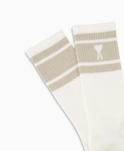 Sokken^Ami Paris Sokken Adc Striped Beige