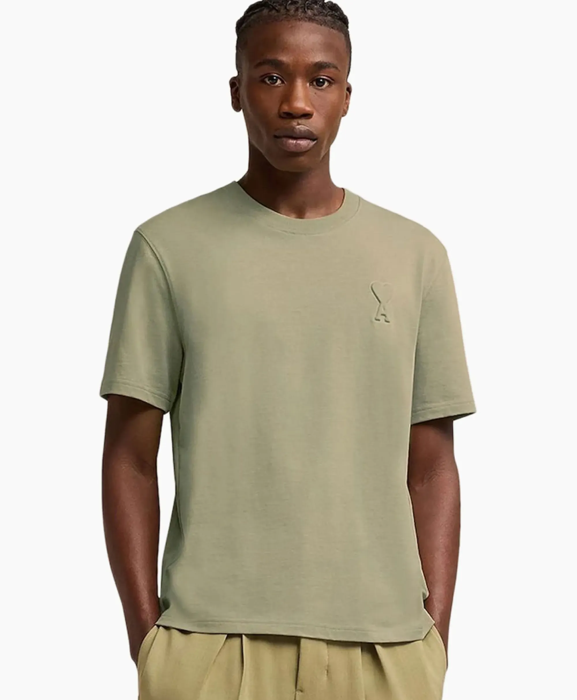 T-Shirts^Ami Paris T-Shirt Korte Mouw Adc Khaki