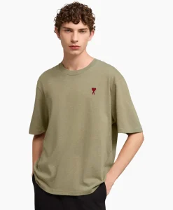 T-Shirts^Ami Paris T-Shirt Korte Mouw Ami De Coeur Khaki