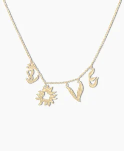 Sieraden^Anna+nina Ketting Bonfire Choker Goud