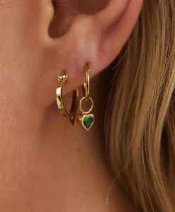 Sieraden^Anna+nina Oorbellen Funky Love Small Hoop Goud