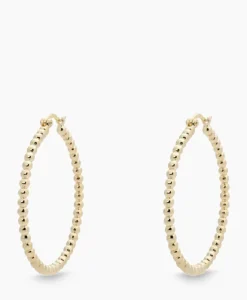 Sieraden^Anna+nina Oorbellen Solstice Big Hoop Earrings Brass Goldpla Goud