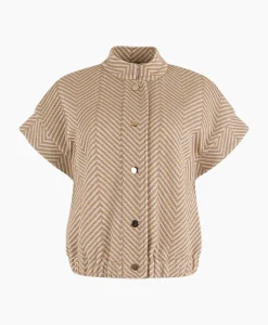 Blouses^Anna Van Toor Gilet 26A11-02097 Zand