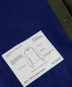 Overhemden^Aspesi Overhemd Camicia Alvaro Wool Donker Groen