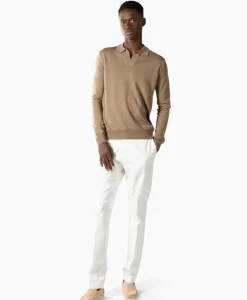 Truien^Aurelien Pullover Buttonless Polo L Taupe