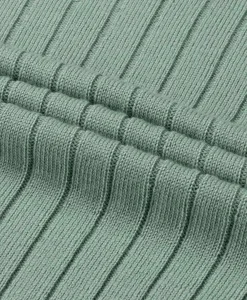 Truien^Aurelien Pullover Rib Zip Polos Ls Licht Groen