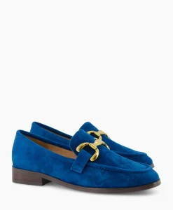 Instappers^Bibi Lou Loafer Suede Blauw