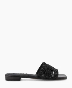 Sandalen^Bibi Lou Sandaal Zonder Hak Strass Zwart