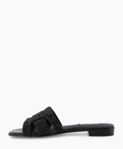 Sandalen^Bibi Lou Sandaal Zonder Hak Strass Zwart