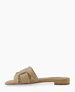 Sandalen^Bibi Lou Sandaal Zonder Hak Strass Beige