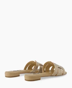 Sandalen^Bibi Lou Sandaal Zonder Hak Strass Beige