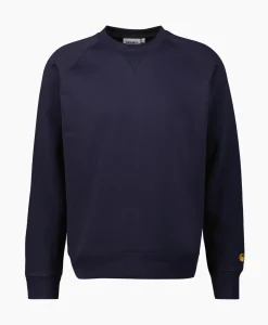 Truien^Carhartt Wip Sweater Chase Donker Blauw