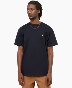 T-Shirts^Carhartt Wip T-Shirt Korte Mouw S/S Chase Donker Blauw