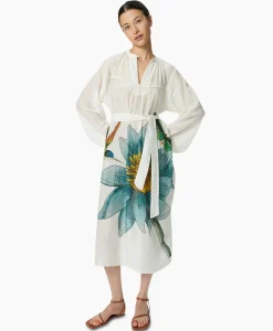 Bruiloftskleding^Chufy Maxi Jurk Daisy Embroidered Blauw