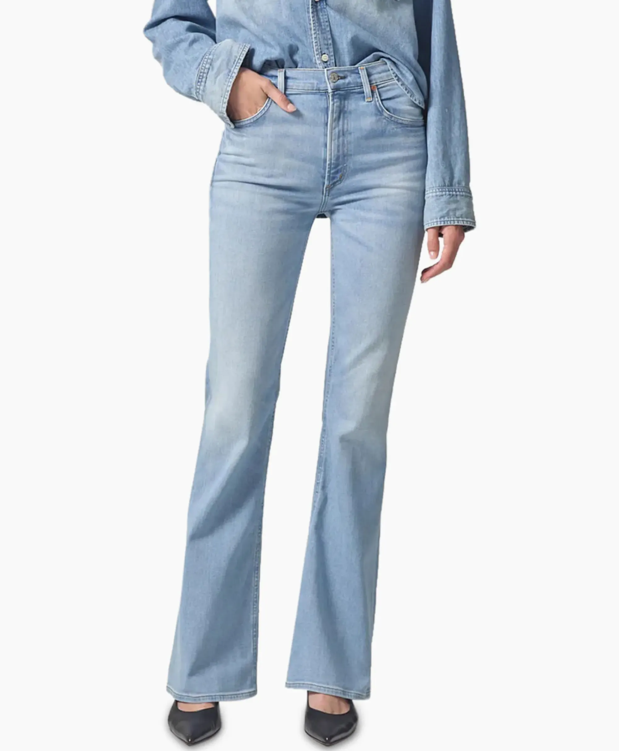 Broeken^Citizens Of Humanity Flared Broek Isola Flare Blauw