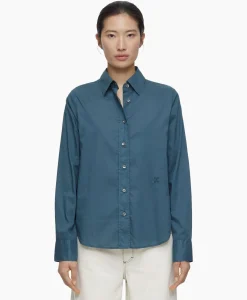 Blouses^Closed Blouse Fitted Blauw