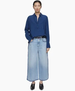 Blouses^Closed Blouse Open Neck Blauw