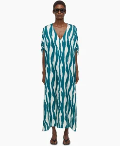 Jurken^Closed Maxi Jurk Caftan Blauw