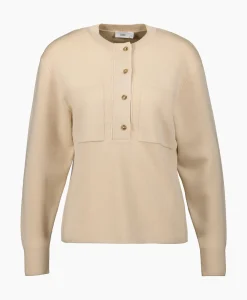 Truien^Closed Pullover Crew Neck Henley Beige