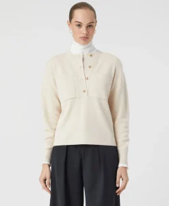 Truien^Closed Pullover Crew Neck Henley Beige