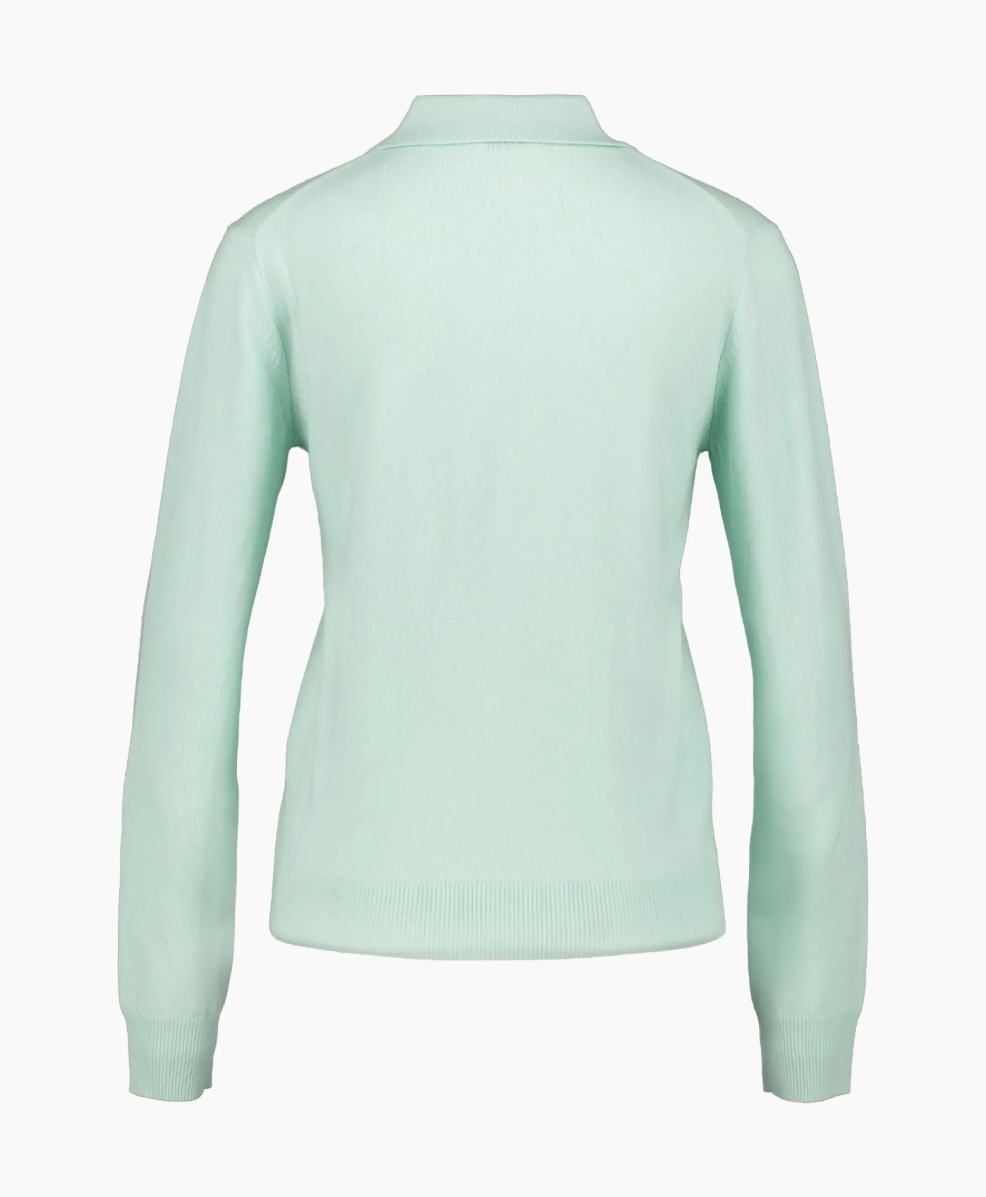 Truien^Closed Pullover Polo Longsleeve Groen