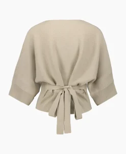 Truien^Closed Pullover Short Sleeve Wrap Grijs