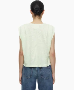 T-Shirts & Tops^Closed Top Pleated Sleeveless Licht Groen