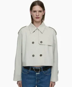 Jassen^Closed Trenchcoat Cropped Ecru