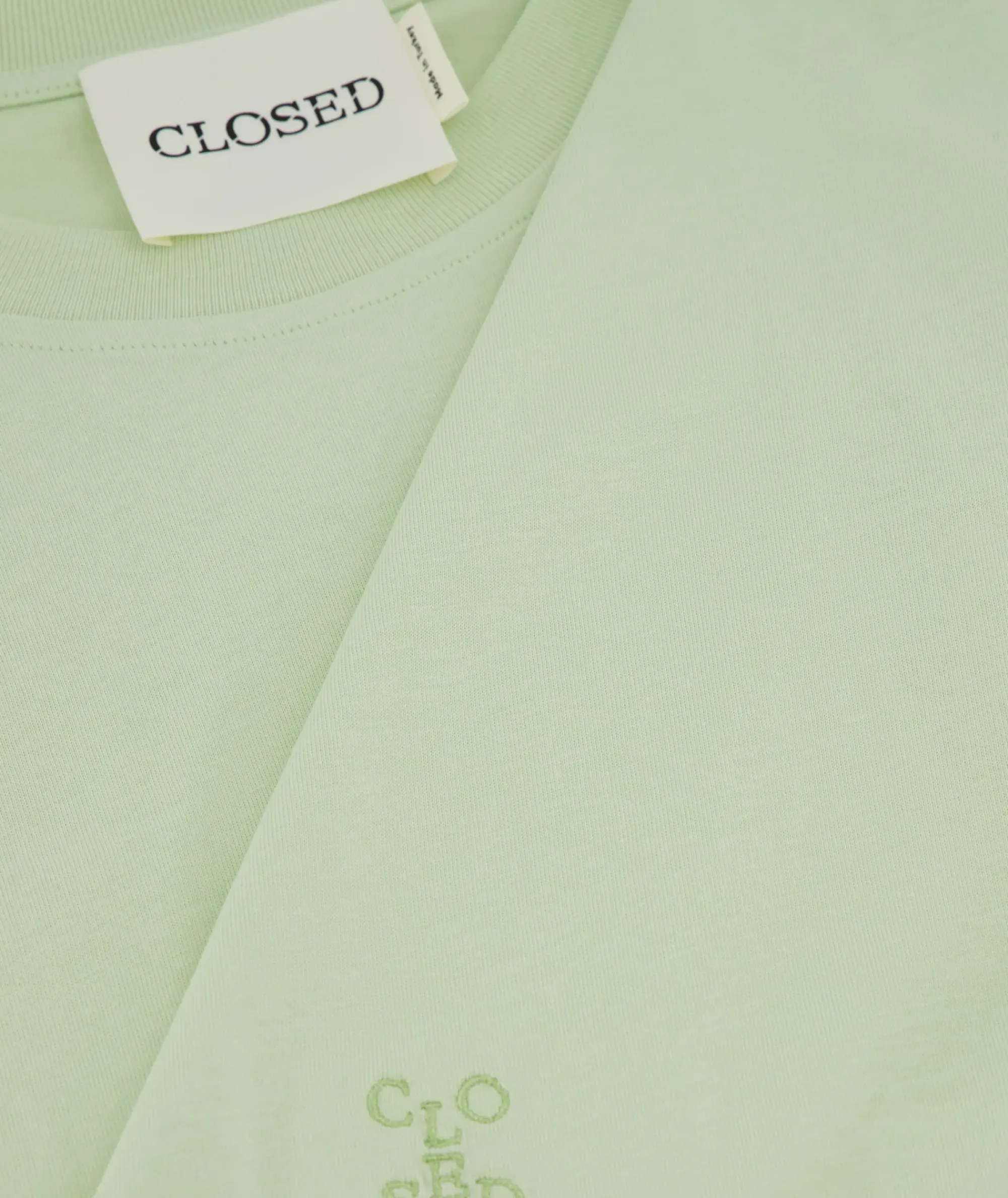 T-Shirts & Tops^Closed T-Shirt Korte Mouw Turn Up Licht Groen