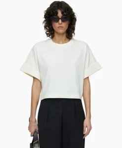T-Shirts & Tops^Closed T-Shirt Korte Mouw Turn Up Ecru