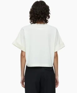 T-Shirts & Tops^Closed T-Shirt Korte Mouw Turn Up Ecru