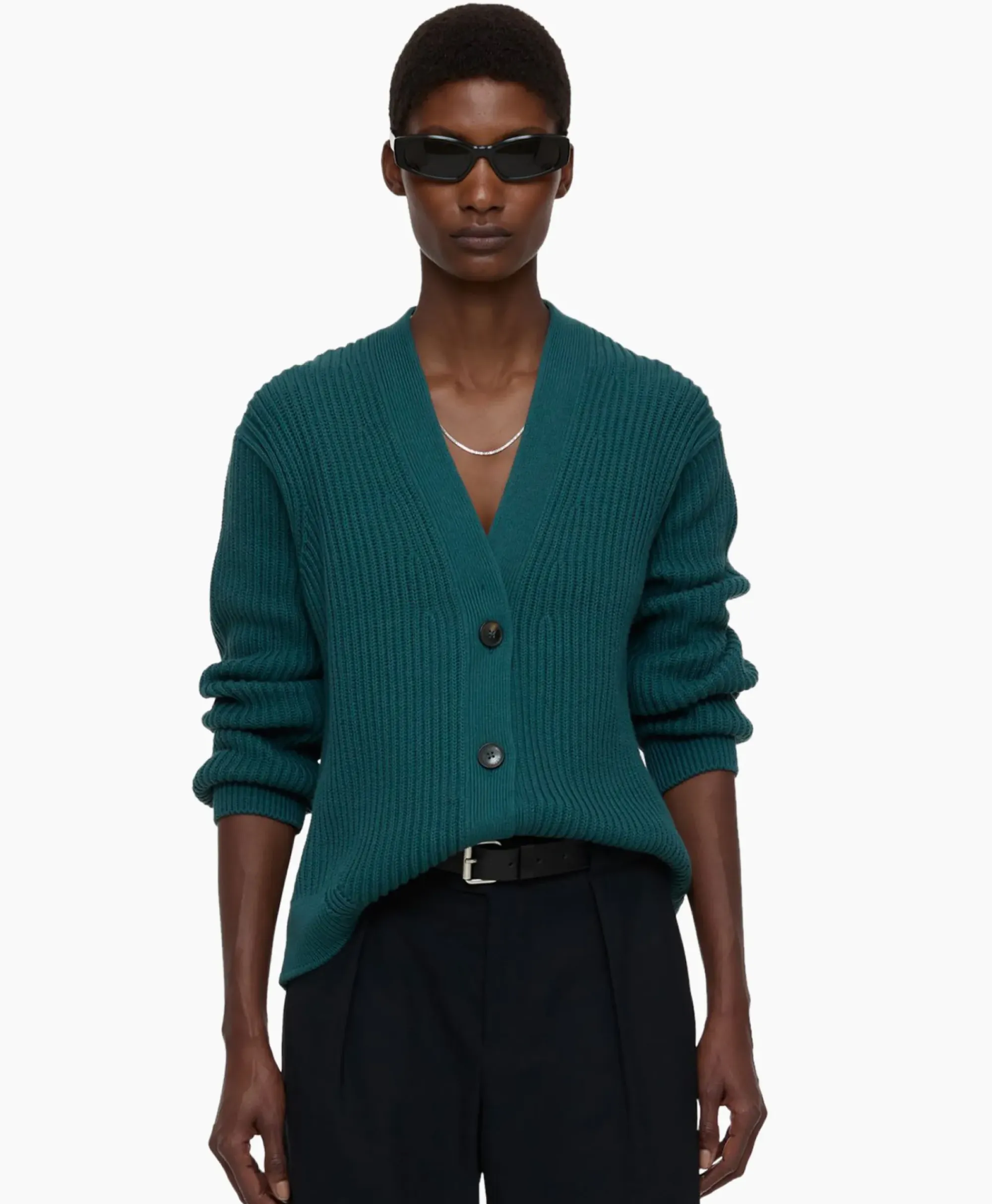 Vesten^Closed Vest Wrap Long Sleeves Groen