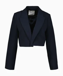 Blazers^Co'couture Co'Couture Blazer Vola Crop Donker Blauw