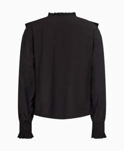 Blouses^Co'couture Co'Couture Blouse Angus Frill Zwart